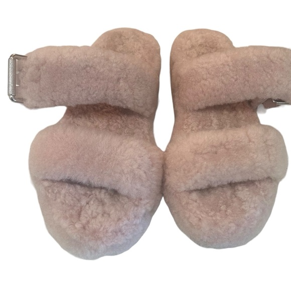 UGG Women’s Fuzz Yeah Pink Comfy Slip On Sandals Size US 7 - Picture 2 of 8